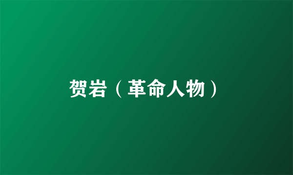 贺岩（革命人物）