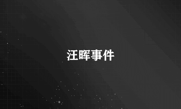 汪晖事件