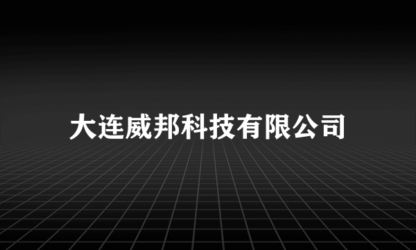 大连威邦科技有限公司