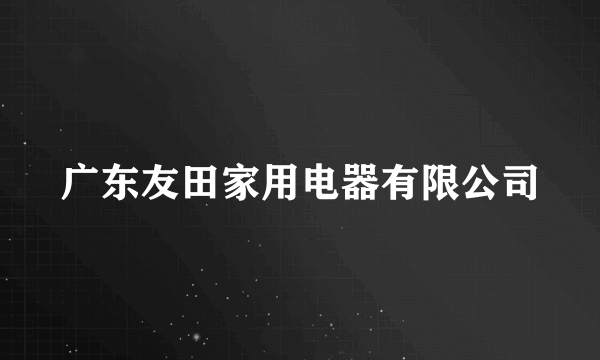 广东友田家用电器有限公司