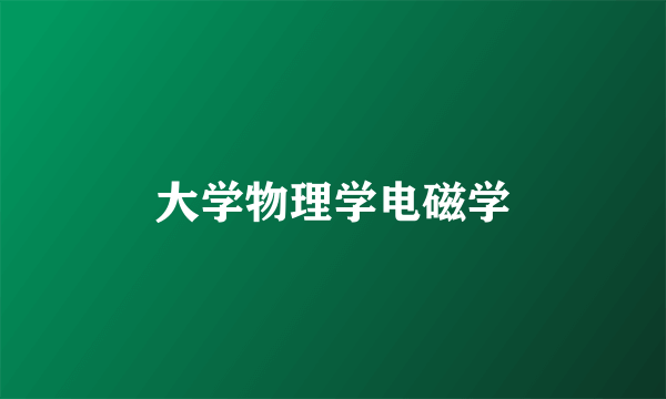 大学物理学电磁学