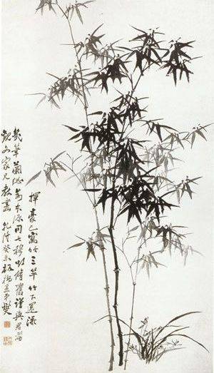 兰竹图（清代郑板桥创作绘画）