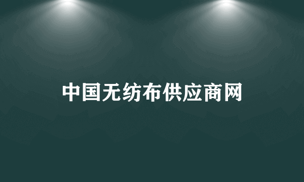 中国无纺布供应商网