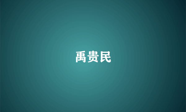 禹贵民