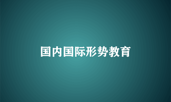 国内国际形势教育