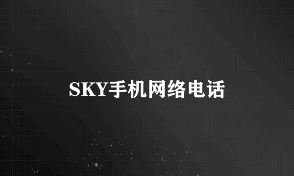 SKY手机网络电话