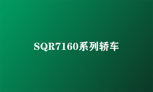 SQR7160系列轿车