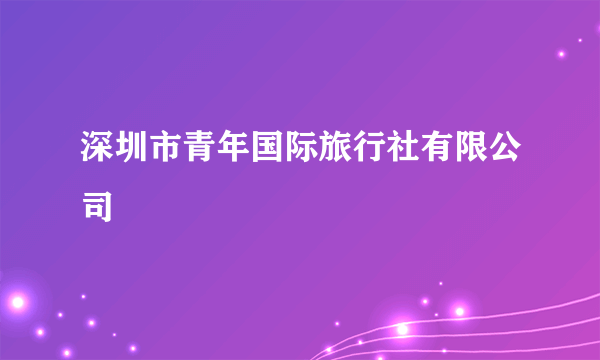 深圳市青年国际旅行社有限公司