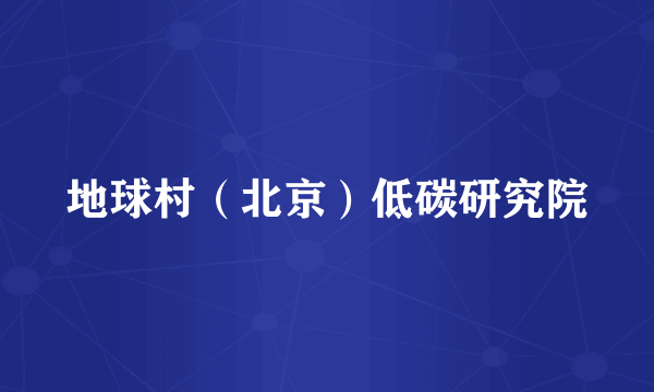 地球村（北京）低碳研究院