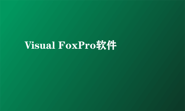 Visual FoxPro软件