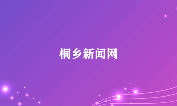 桐乡新闻网