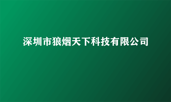 深圳市狼烟天下科技有限公司