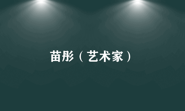 苗彤（艺术家）