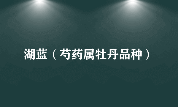 湖蓝（芍药属牡丹品种）