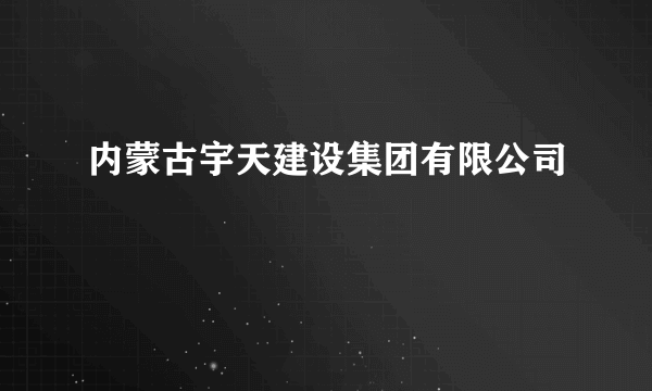 内蒙古宇天建设集团有限公司