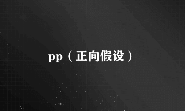 pp（正向假设）