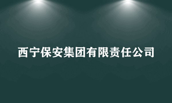 西宁保安集团有限责任公司