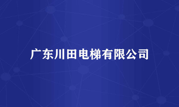 广东川田电梯有限公司