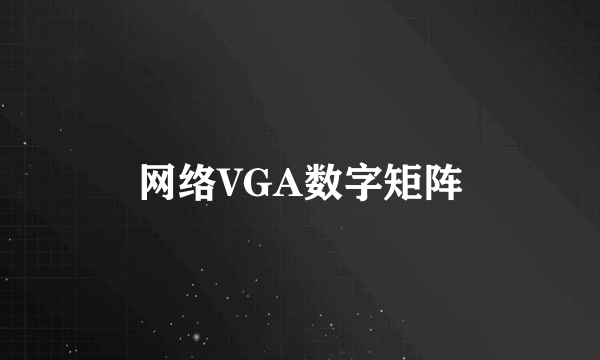 网络VGA数字矩阵