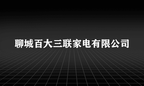聊城百大三联家电有限公司