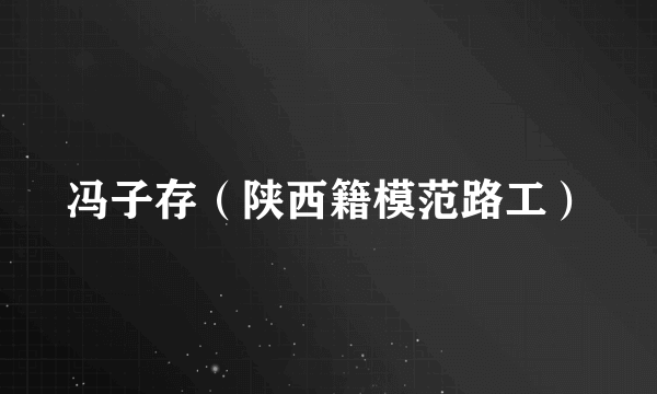 冯子存（陕西籍模范路工）