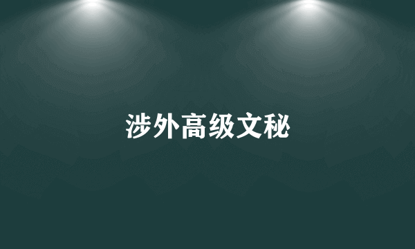 涉外高级文秘