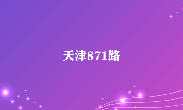 天津871路
