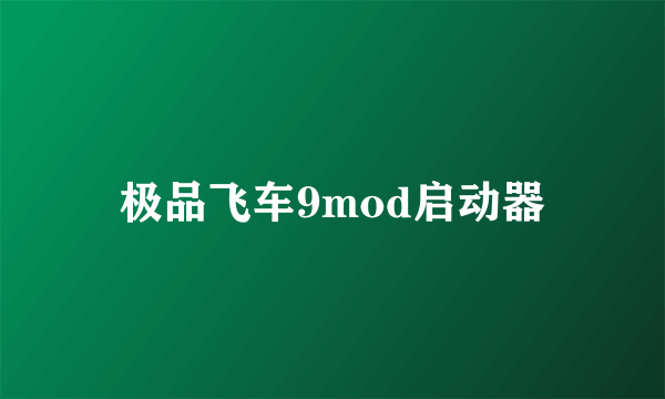 极品飞车9mod启动器