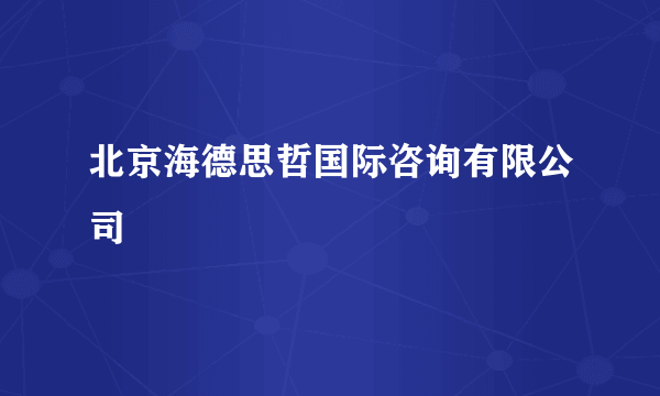 北京海德思哲国际咨询有限公司