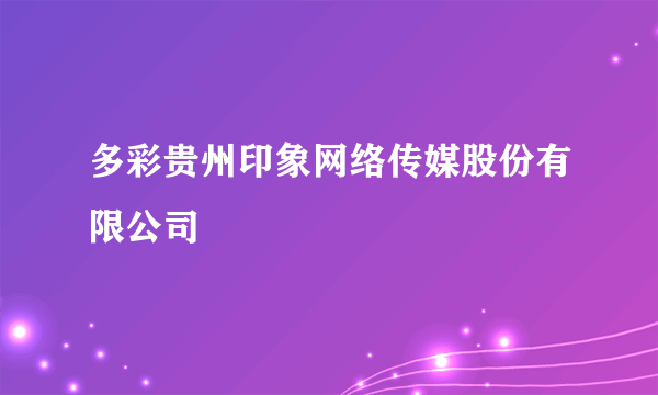 多彩贵州印象网络传媒股份有限公司