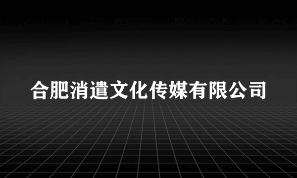 合肥消遣文化传媒有限公司