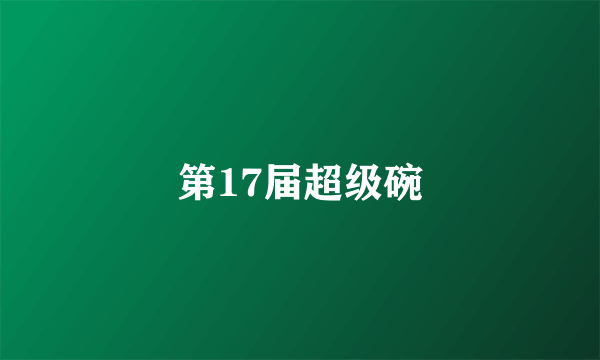 第17届超级碗