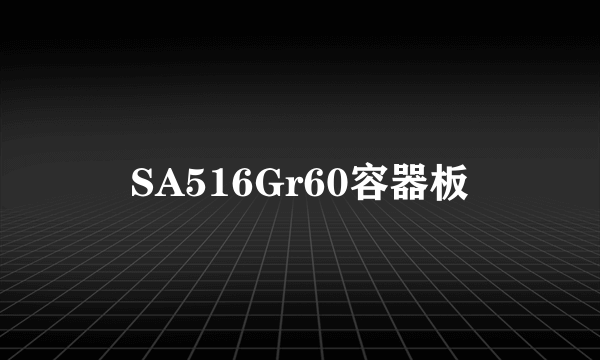 SA516Gr60容器板
