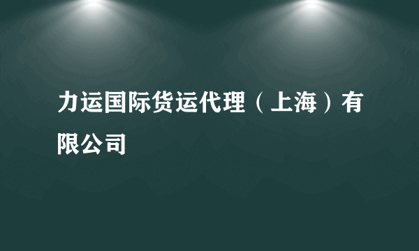 力运国际货运代理（上海）有限公司