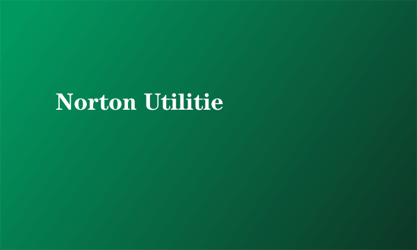 Norton Utilitie